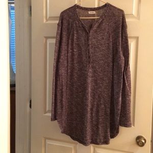 Purple sweater tunic top